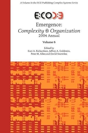Imagen del vendedor de Emergence: Complexity & Organization 2004 Annual a la venta por moluna