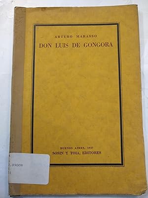 Immagine del venditore per Don Luis de Gongora venduto da Libros nicos