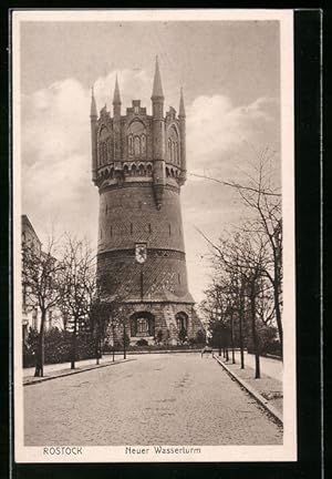 Ansichtskarte Rostock, Partie am Neuen Wasserturm