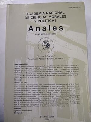 Imagen del vendedor de Anales Tomo XXX - 2002 - 2003 a la venta por Libros nicos
