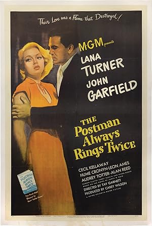 Bild des Verkufers fr The Postman Always Rings Twice (Original poster for the 1946 film) zum Verkauf von Royal Books, Inc., ABAA