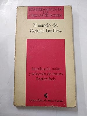 Seller image for El mundo de Roland Barthes for sale by Libros nicos