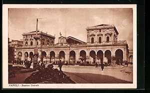 Cartolina Napoli, Stazione Centrale, Haupt-Bahnhof