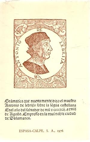 Imagen del vendedor de Gramtica de la Lengua Castellana . a la venta por Librera Astarloa