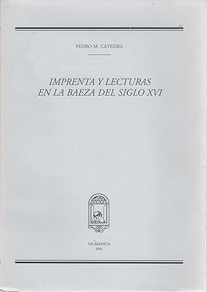 Bild des Verkufers fr Imprenta y lecturas en la Baeza del siglo XVI . zum Verkauf von Librera Astarloa