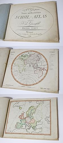 Neuer methodischer Schul - Atlas entworfen von Fr. L. Güssefeld. 2 Teile in 1 Bd.