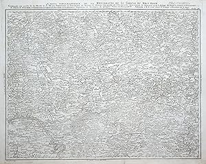 Bild des Verkufers fr Kupferstich- Karte, v. H. Cntgen b. I. W. Iaeger, "Carte topographique de la Wetteravie et du Cercle du Haut Rhin. Contenante une partie de la Hesse et de Hesse Darmstadt, les principautes de Nassau, d'Hanau, une partie de l'Archevch electorale de Mayence et de l' Abbaye de Fuld, les Comtes et Principauts de Solms, de Stollberg, de Ysenbourg, de Goertz, de Runckel, .". zum Verkauf von Antiquariat Clemens Paulusch GmbH