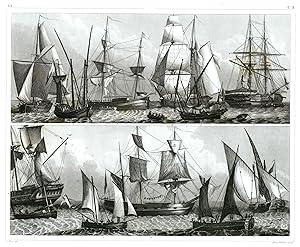 Imagen del vendedor de 12 verschiedene Schiffs - Typen auf einem Blatt. a la venta por Antiquariat Clemens Paulusch GmbH