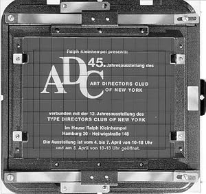 Ralph Kleinhempel presents: 45. Jahresausstellung des ADC Art Directors Club of New York verbunde...