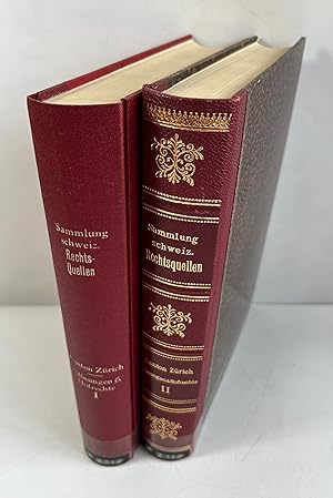 Bild des Verkufers fr Die Rechtsquellen des Kantons Zrich. 1. Teil: Offnungen und Hofrechte, 1. Band: Adlikon bis Bertschikon; 2. Band: Bertschikon bis Drnten. Zwei Bnde. (= Sammlung schweizerischer Rechtsquellen ; Abt. 1). zum Verkauf von Antiquariat Bookfarm