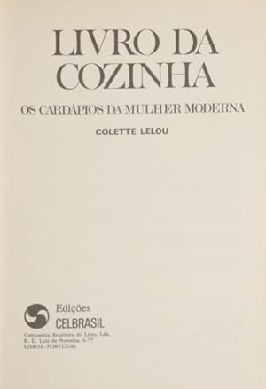 LIVRO DA COZINHA.