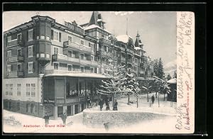 Ansichtskarte Adelboden, Ansicht des Grand Hotels im Winter