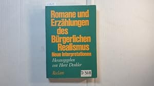 Imagen del vendedor de Romane und Erzhlungen des brgerlichen Realismus : neue Interpretationen a la venta por Gebrauchtbcherlogistik  H.J. Lauterbach