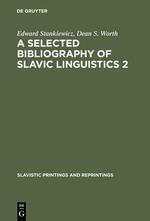 Bild des Verkufers fr A Selected Bibliography of Slavic Linguistics 2 zum Verkauf von moluna