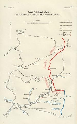 Bild des Verkufers fr The Somme, 1916. The Railways behind the British Front [Battle of the Somme] zum Verkauf von Antiqua Print Gallery