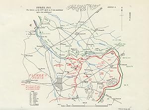 Seller image for Ypres, 1915. The Salient on the 30th April as it was established before the withdrawal [Battle of Ypres] for sale by Antiqua Print Gallery