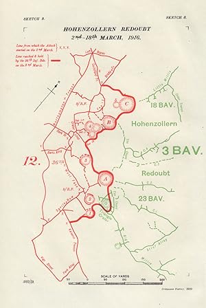 Bild des Verkufers fr Hohenzollern Redoubt 2nd-18th March, 1916 [Battle of Hohenzollern Redoubt] zum Verkauf von Antiqua Print Gallery