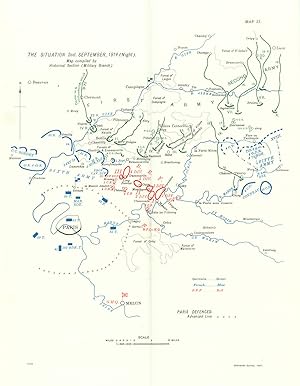 The Situation 2nd. September, 1914. (Night) [Great Retreat]