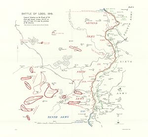 Battle of Loos, 1915. General Situation on the Fronts of the First and Second Armies, B. E. F. at...