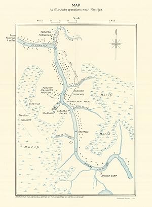 Map to illustrate Operations near Nasiriya [Mesopotamian Campaign]