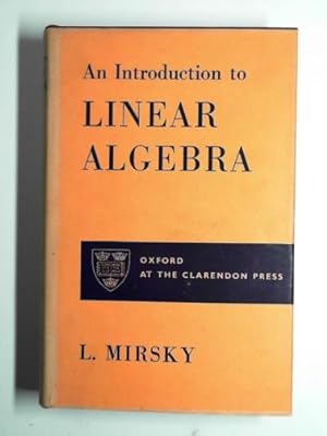 Seller image for An introduction to linear algebra for sale by Cotswold Internet Books