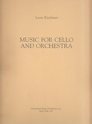 Immagine del venditore per Music for Cello and Orchestra - Full Score venduto da Hancock & Monks Music