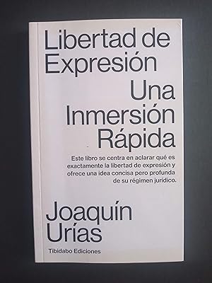 Seller image for Libertad de expresin. Una inmersin rpida. for sale by Llibreria Fnix
