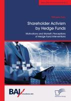 Immagine del venditore per Shareholder Activism by Hedge Funds: Motivations and Market s Perceptions of Hedge Fund Interventions venduto da moluna
