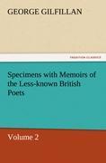 Seller image for Specimens with Memoirs of the Less-known British Poets, Volume 2 for sale by moluna