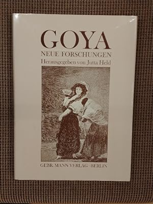 Bild des Verkäufers für Goya. Neue Forschungen. Das internationale Symposium 1991 in Osnabrück. Herausgegeben von Jutta Held. zum Verkauf von Antiquariat J. Kitzinger