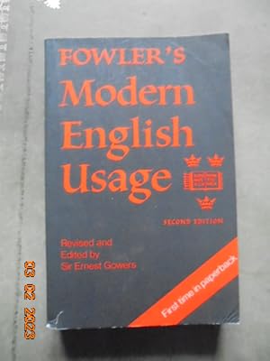 Fowler's - A Dictionary of Modern English Usage