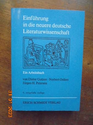 Imagen del vendedor de Einfuhrung in die neuere deutsche Literaturwissenschaft: Ein Arbeitsbuch a la venta por Les Livres des Limbes