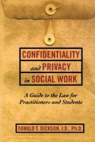 Imagen del vendedor de Confidentiality and Privacy in Social Work a la venta por moluna