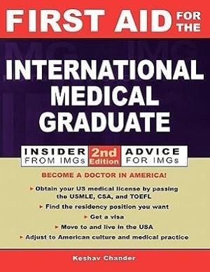 Seller image for First Aid for the International Medical Graduate for sale by moluna