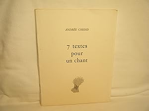 Image du vendeur pour Sept Textes Pour Un Chant: Dessins De Donatienne Sapriel mis en vente par curtis paul books, inc.