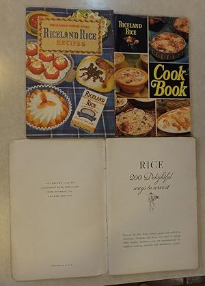 RICELAND RICE RECIPES & COOKBOOK AND SOUTHERN RICE INDUSTRY 200 DELIGHTFUL WAYS TO SERVE