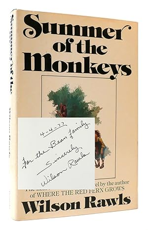 Seller image for SUMMER OF THE MONKEYS SIGNED for sale by Rare Book Cellar