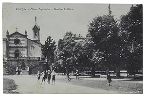 CUORGNE'. Chiesa Cappuccini e Giardino Pubblico. Cartolina viaggiata 1942: