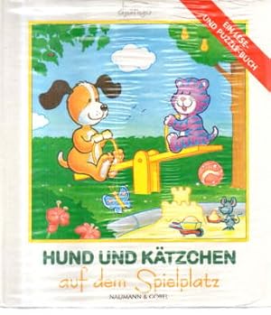 Bild des Verkufers fr Hund und Ktzchen auf dem Spielplatz. Ein Lese- und Puzzle-Buch. zum Verkauf von Leonardu