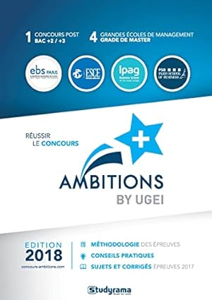 Bild des Verkufers fr Concours ambitions+ by ugei 2018 (Grandes coles) zum Verkauf von WeBuyBooks
