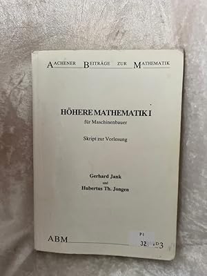 Bild des Verkufers fr Hhere Mathematik I: Fr Maschinenbauer. Skript zur Vorlesung fr Maschinenbauer. Skript zur Vorlesung zum Verkauf von Antiquariat Jochen Mohr -Books and Mohr-