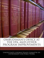 Bild des Verkufers fr Ombudsman s Office At The Epa, And Other Program Improvements zum Verkauf von moluna