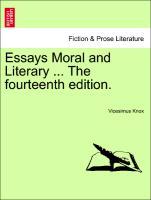 Bild des Verkufers fr Essays Moral and Literary . The fourteenth edition.Vol. I. zum Verkauf von moluna