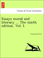 Bild des Verkufers fr Essays moral and literary . The ninth edition. Vol. I. zum Verkauf von moluna