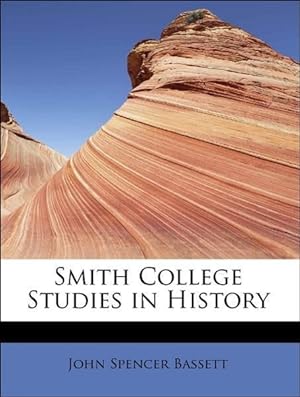Bild des Verkufers fr Smith College Studies in History zum Verkauf von moluna