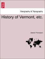 Bild des Verkufers fr History of Vermont, etc. zum Verkauf von moluna
