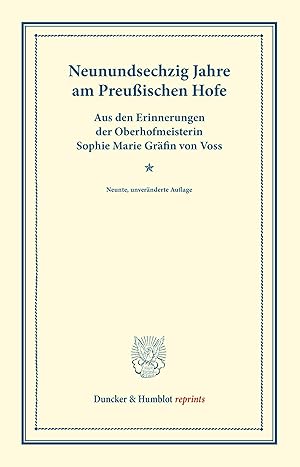 Bild des Verkufers fr Neunundsechzig Jahre am Preussischen Hofe. zum Verkauf von moluna