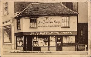 Immagine del venditore per Ansichtskarte / Postkarte London City England, The Old Curiosity Shop, Lincoln's Inn, No. 14 Portsmouth Street venduto da akpool GmbH