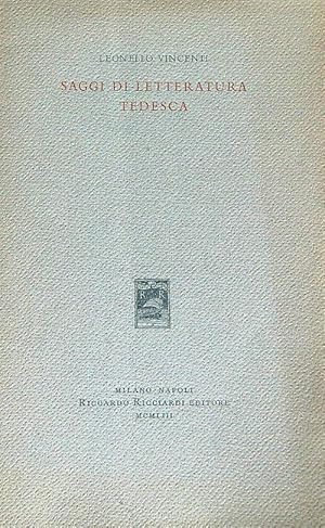 Bild des Verkufers fr Saggi di letteratura tedesca zum Verkauf von Librodifaccia