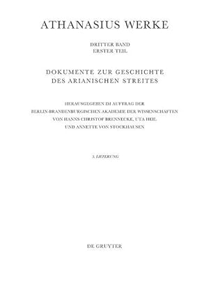 Seller image for Athanasius Alexandrinus: Werke. Urkunden zur Geschichte des Arianischen Streites 318 for sale by moluna
